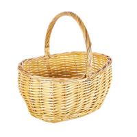 CM Picknickmand met hengsel - naturel - riet - 34 x 28 x 18 cm - rieten mand