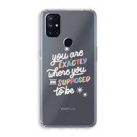 Right Place: OnePlus Nord N10 5G Transparant Hoesje