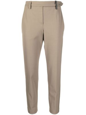 Brunello Cucinelli pantalon de tailleur à coupe courte - Tons neutres