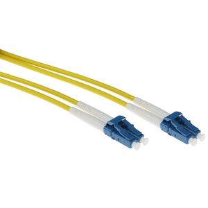 ACT 1.5 meter singlemode 9/125 OS2 duplex armored fiber patch kabel met LC connectoren