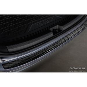 Echt 3D Carbon Bumper beschermer passend voor Volkswagen Taigo 2021- 'Ribs' AV249301