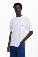 Logo T-shirt met zakje - WHITE - S