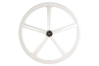 Santafixie Five Spoke Fixie Achterwiel - Wit Santafixie Five Spoke Fixie Achterwiel - Wit