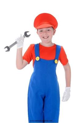Kids Plumber Mario red