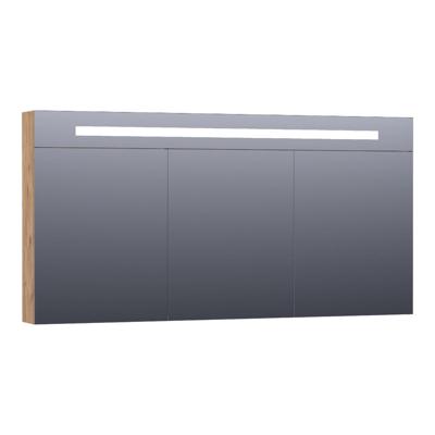 Brauer Promise Deluxe Spiegelkast - 140 cm - met Directe Verlichting - 3 Dubbelzijdige Spiegeldeuren - Chateau