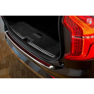 RVS Bumper beschermer passend voor 'Deluxe' Volvo XC90 2015- Chroom/Rood-Zwart Carbon AV244026