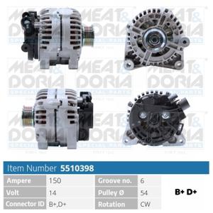 Meat Doria Alternator/Dynamo 5510398