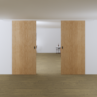 Xperta set 6m rail - alu - Plafond opbouw - Dubbele deur - Deurdikte 50-55mm - opbouw