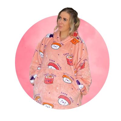 Plaid met mouwen - fleece - sushi - Badrock