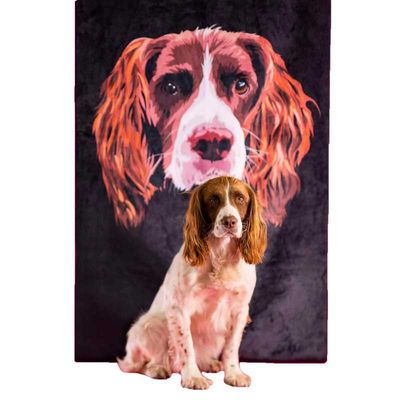 Warme fleece deken met uniek portret van jouw huisdier - Pillow Buddies