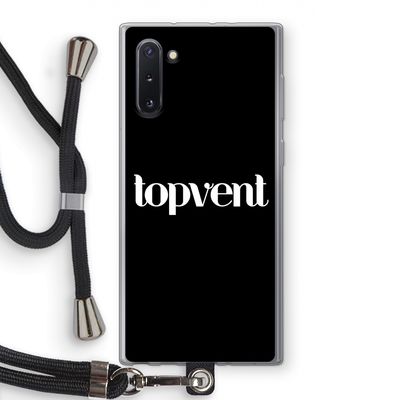Topvent Zwart: Samsung Galaxy Note 10 Transparant Hoesje met koord