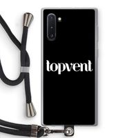 Topvent Zwart: Samsung Galaxy Note 10 Transparant Hoesje met koord