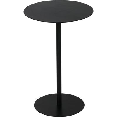 Bijzettafeltje Lugano - zwart - D35x H53 cm - metaal - plantenpot verhoger - koffie en lampjes tafel