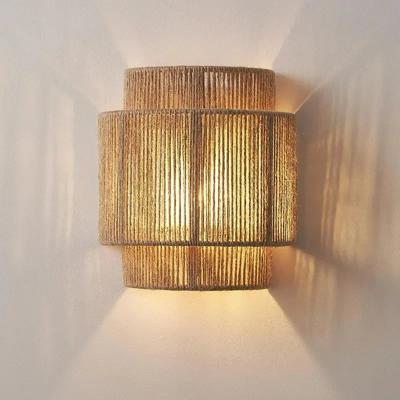 MORI GLOW Handgemaakte Hennep Touw Wandlamp
