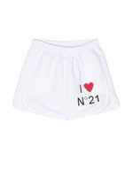 Nº21 Kids short 'I Love Nº21' - Blanc