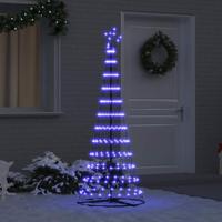 LED Kerstboom met 230 LED Blauw 138.5 x 138.5 x 399 cm Metaal