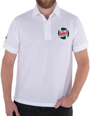 Castrol Poloshirt classic white gr. l 50
