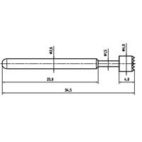 PTR Hartmann 1040-C-1.5N-NI-4.0 Precisietestpen met veercontact