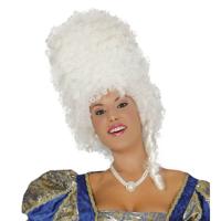 Barok verkleed pruik - wit - dames - renaissance thema verkleed accessoires