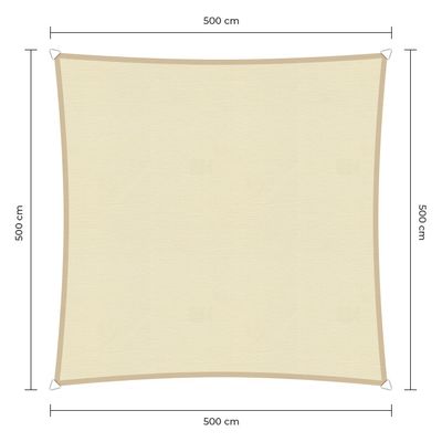 Sunfighter Waterproof vierkant ivoor 5x5m.