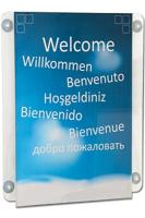 Acryl u-houder A3 vertikaal zuignappen