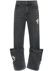 JW Anderson jean Bucket à effet usé - Gris