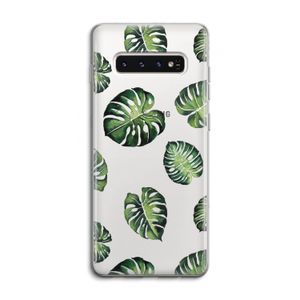 Tropische bladeren: Samsung Galaxy S10 4G Transparant Hoesje