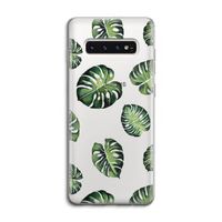 Tropische bladeren: Samsung Galaxy S10 4G Transparant Hoesje