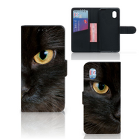 Alcatel 1B (2020) Telefoonhoesje met Pasjes Zwarte Kat - thumbnail