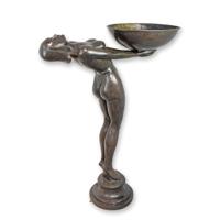 A BRONZE FIGURAL ART DECO FOUNTAIN A BRONZE FIGURAL ART DECO FOUNTAIN