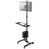 Neomounts FPMA-MOBILE1700 PC/monitor-trolley 1 stuks 25,4 cm (10) - 81,3 cm (32) Zwart Zwenkbaar, Roteerbaar, Kantelbaar - thumbnail