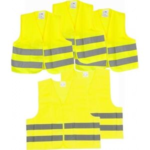 Autopech reflecterend vestje/hesje 2x volwassenen/3x kinderen   -