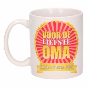 Voor de liefste oma mok / beker 300 ml   -