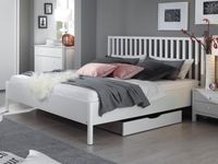 Bed SEATA 140x200 cm wit met lades