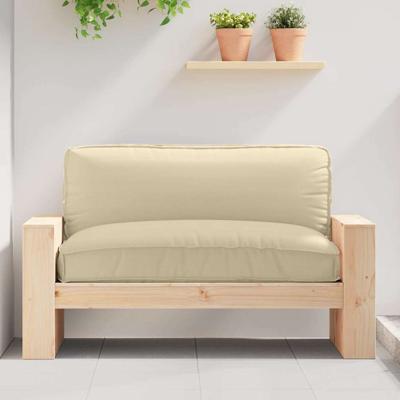 Palletkussen voor zitting Beige 120 x 80 x 12 cm Oxford stof