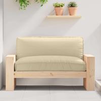 Palletkussen voor zitting Beige 120 x 80 x 12 cm Oxford stof Palletkussen voor zitting Beige 120 x 80 x 12 cm Oxford stof