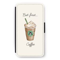 But first coffee: iPhone 12 mini Flip Hoesje