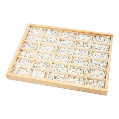 Creativ Company Houten letterkralen wit a-z, 750st.
