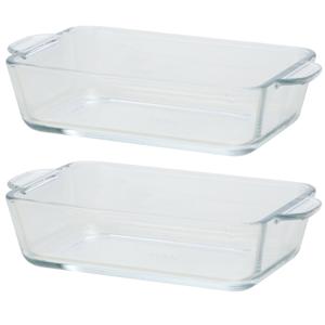 Rechthoekige glazen kleine ovenschaal - 1x - 500 ml - 16 x 11 x 4,5 cm - Ovenschotel schalen