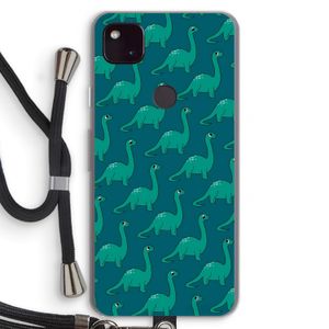 Diplodocus: Pixel 4a 5G Transparant Hoesje met koord