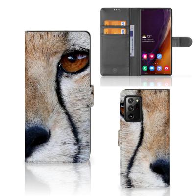 Samsung Galaxy Note20 Ultra | Telefoonhoesje | Met pasjeshouder | Cheetah