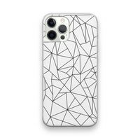 Geometrische lijnen zwart: iPhone 12 Pro Transparant Hoesje