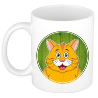 Rode kat mok / beker voor kinderen 300 ml