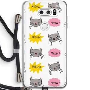 Meow: LG V30 Transparant Hoesje met koord