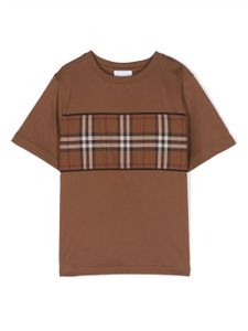 Burberry Kids t-shirt à carreaux - Marron