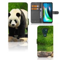 Motorola Moto G9 Play | E7 Plus | Telefoonhoesje | Met pasjeshouder | Panda
