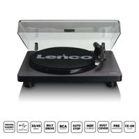Lenco Houten platenspeler met MMC Cartridge en PC Codering Zwart - L-30BK