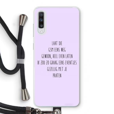 GSM: Samsung Galaxy A70 Transparant Hoesje met koord