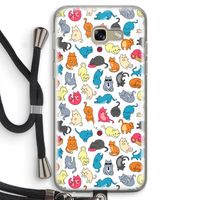 Kleurrijke katten: Samsung Galaxy A5 (2017) Transparant Hoesje met koord