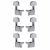 Wilkinson 191-CLR stemmechanieken 3L+3R Low Gearing 19:1 chrome
